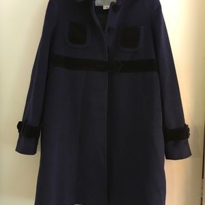 Navy Blue Babydoll Coat